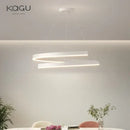 Modern black & white spiral chandelier living room pendant light