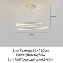 Modern black & white spiral chandelier living room pendant light