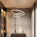 Modern black & white spiral led pendant chandelier for living room