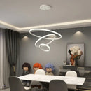 Modern black & white spiral led pendant chandelier for living room