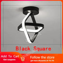 DecorBites™ Black Square LED Ceiling Lamp: Modern Lighting for Corridor, Aisle, Cloakroom, Balcony