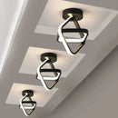 DecorBites™ Black Square LED Ceiling Lamp: Modern Lighting for Corridor, Aisle, Cloakroom, Balcony