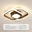 DecorBites™ Black Square LED Ceiling Lamp: Modern Lighting for Corridor, Aisle, Cloakroom, Balcony
