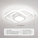 DecorBites™ Black Square LED Ceiling Lamp: Modern Lighting for Corridor, Aisle, Cloakroom, Balcony