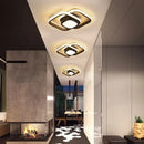 DecorBites™ Black Square LED Ceiling Lamp: Modern Lighting for Corridor, Aisle, Cloakroom, Balcony