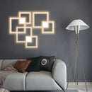 Modern black & white square led wall sconce bedroom lighting