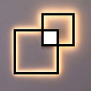 Modern black & white square led wall sconce bedroom lighting