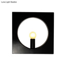 DecorBites™ Modern Square Wall Mounted Bedside Light in Black/White - Single Light Design