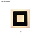 DecorBites™ Modern Black/White LED Sconce Lamp - 1 Light, Acrylic Wall Mount in Warm/White