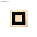 DecorBites™ Modern Black/White LED Sconce Lamp - 1 Light, Acrylic Wall Mount in Warm/White