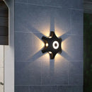 Modern black & white star led wall light bedroom warm white light