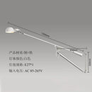 Modern black & white swing arm wall lamp for living room