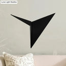 Modern black & white triangle sheet wall lamp bedroom sconce light