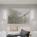 Modern black & white tubular led sconce – bedroom direct wired light