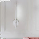 Modern black & white tubular led sconce – bedroom direct wired light