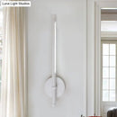 Modern black & white tubular led sconce – bedroom direct wired light
