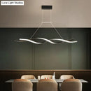 DecorBites™ Nordic Style Acrylic Twisted Island LED Pendant Light, Black Ceiling Fixture