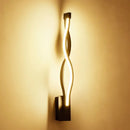 DecorBites™ Modern Acrylic Twist Wall Light Sconce in Black/White - Neutral/Warm/White Light
