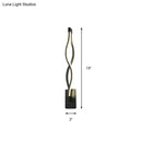 DecorBites™ Modern Acrylic Twist Wall Light Sconce in Black/White - Neutral/Warm/White Light
