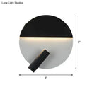 Modern black & white wall sconce with adjustable spotlight – bedroom