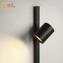 Modern black & white wooden wall lamp living room sconce