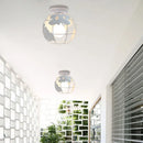 Modern black & white world map globe ceiling light shade living room