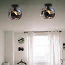 Modern black & white world map globe ceiling light shade living room