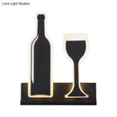 Modern black wine sconce light – dining room led wall decor