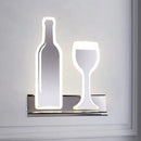 Modern black wine sconce light – dining room led wall decor