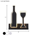 Modern black wine sconce light – dining room led wall decor