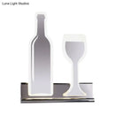 Modern black wine sconce light – dining room led wall decor