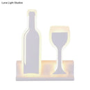 Modern black wine sconce light – dining room led wall decor