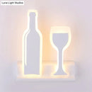 Modern black wine sconce light – dining room led wall decor