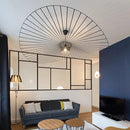 Modern black wing designer pendant ceiling chandelier living room
