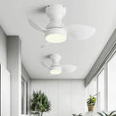 Modern black & wood ceiling fan with led light – bedroom