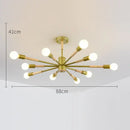 Modern black & wood led wooden ceiling light for living room
