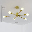 Modern black & wood led wooden ceiling light for living room