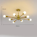Modern black & wood led wooden ceiling light for living room