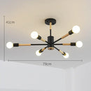 Modern black & wood led wooden ceiling light for living room