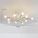 Modern black & wood led wooden ceiling light for living room