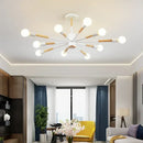Modern black & wood led wooden ceiling light for living room
