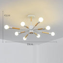 Modern black & wood led wooden ceiling light for living room