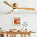 Modern black wooden ceiling fan with led light and remote bedroom