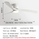 Modern black wooden ceiling fan with led light and remote bedroom