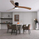 Modern black wooden ceiling fan with led light and remote bedroom