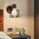 Modern black wooden wall light living room antler sconce