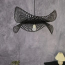 Modern black woven metal pendant light kitchen butterfly design