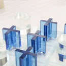 Modern blue acrylic decorbites crystal chessboard living room set