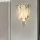 Modern blue & amber glass fish wall lamp living room led sconce