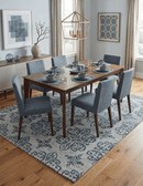 Modern Blue And Beige Hand-Tufted Wool Area Rug